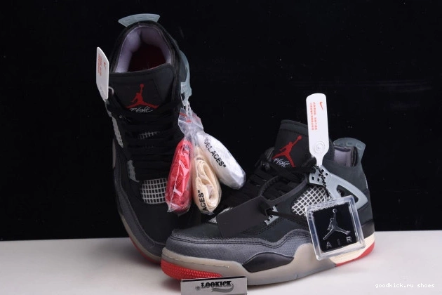 Bred Air 4 Retro Off x CV9388-001 White Jordan 0810